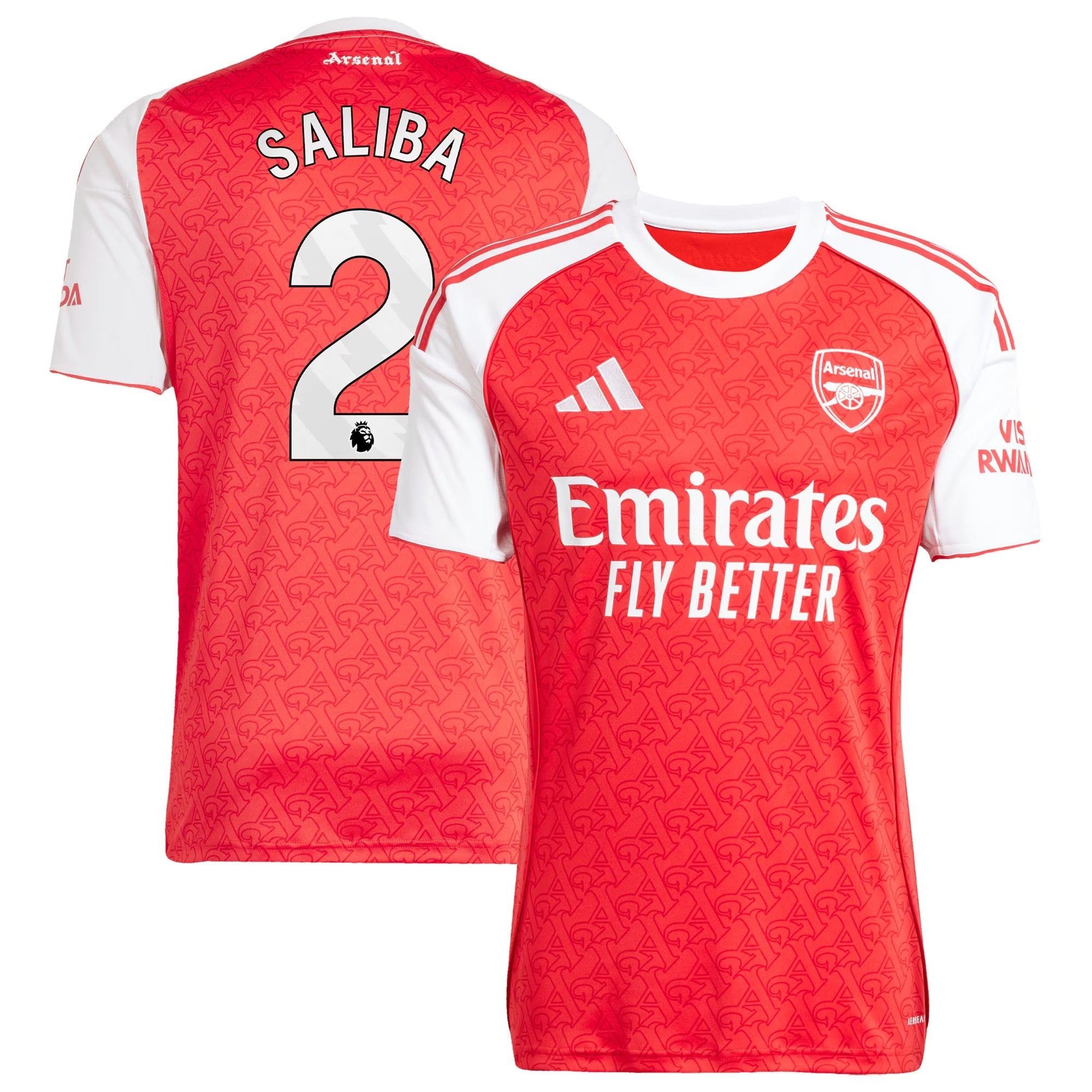 Espoor™ William Saliba Arsenal adidas 2025/26 Home Player Jersey - Red