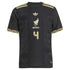 adidas Edson Alvarez Mexico Jersey 2025 black with gold details and number 4 for Mexico soccer fans