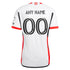 Back view of adidas San Jose Earthquakes custom jersey in white with black and red accents