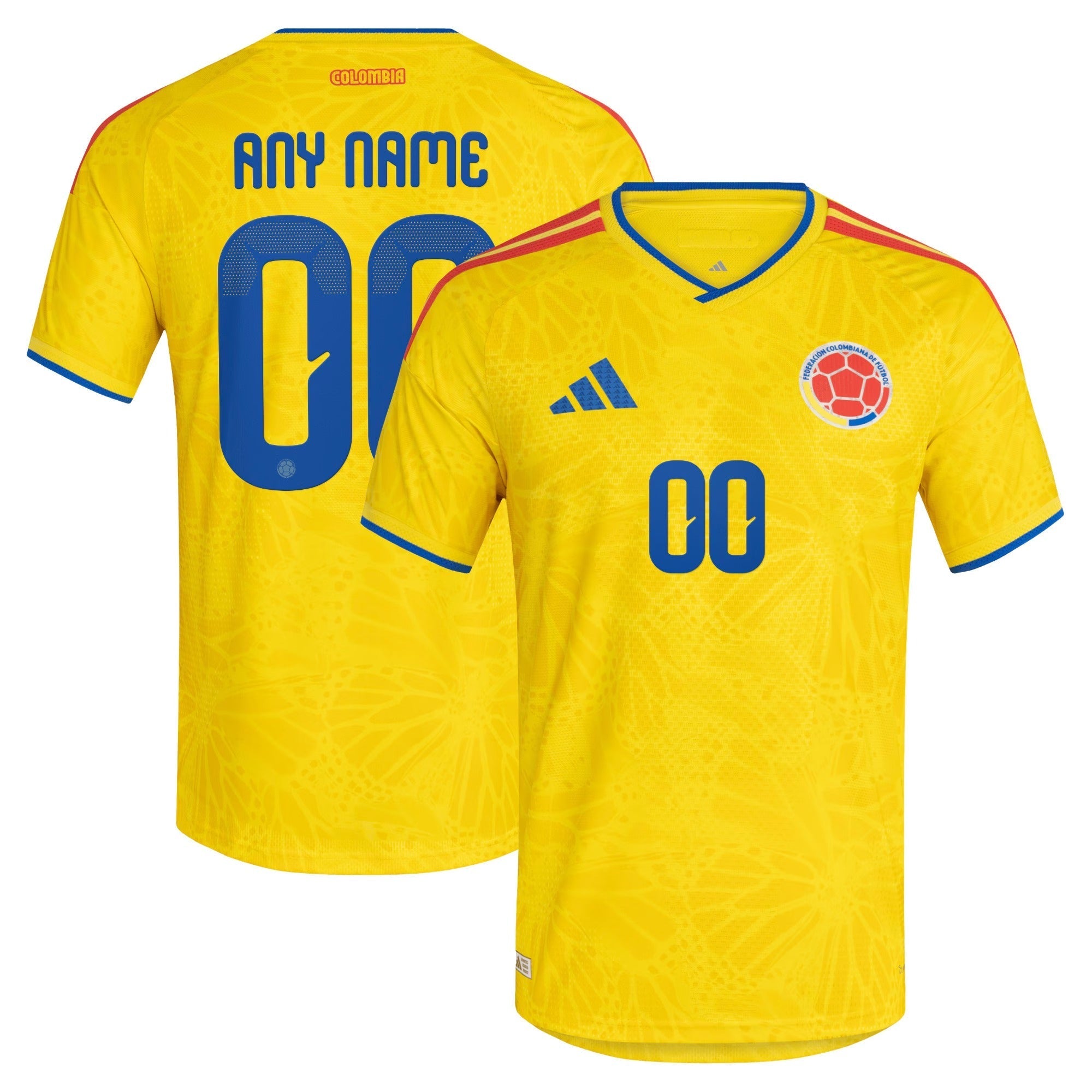 Espoor™ adidas Colombia National Team 2026 Home Player Edition Custom Jersey – Vibrant Yellow
