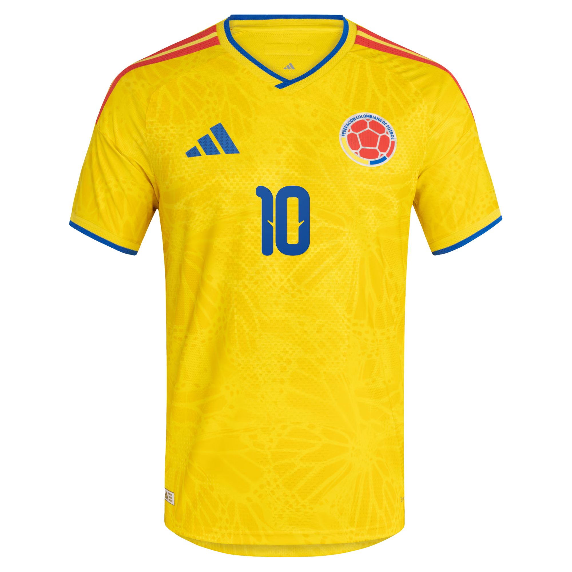 Espoor™ adidas Colombia National Team 2026 Home Player Edition Jersey – James Rodriguez #10 – Yellow