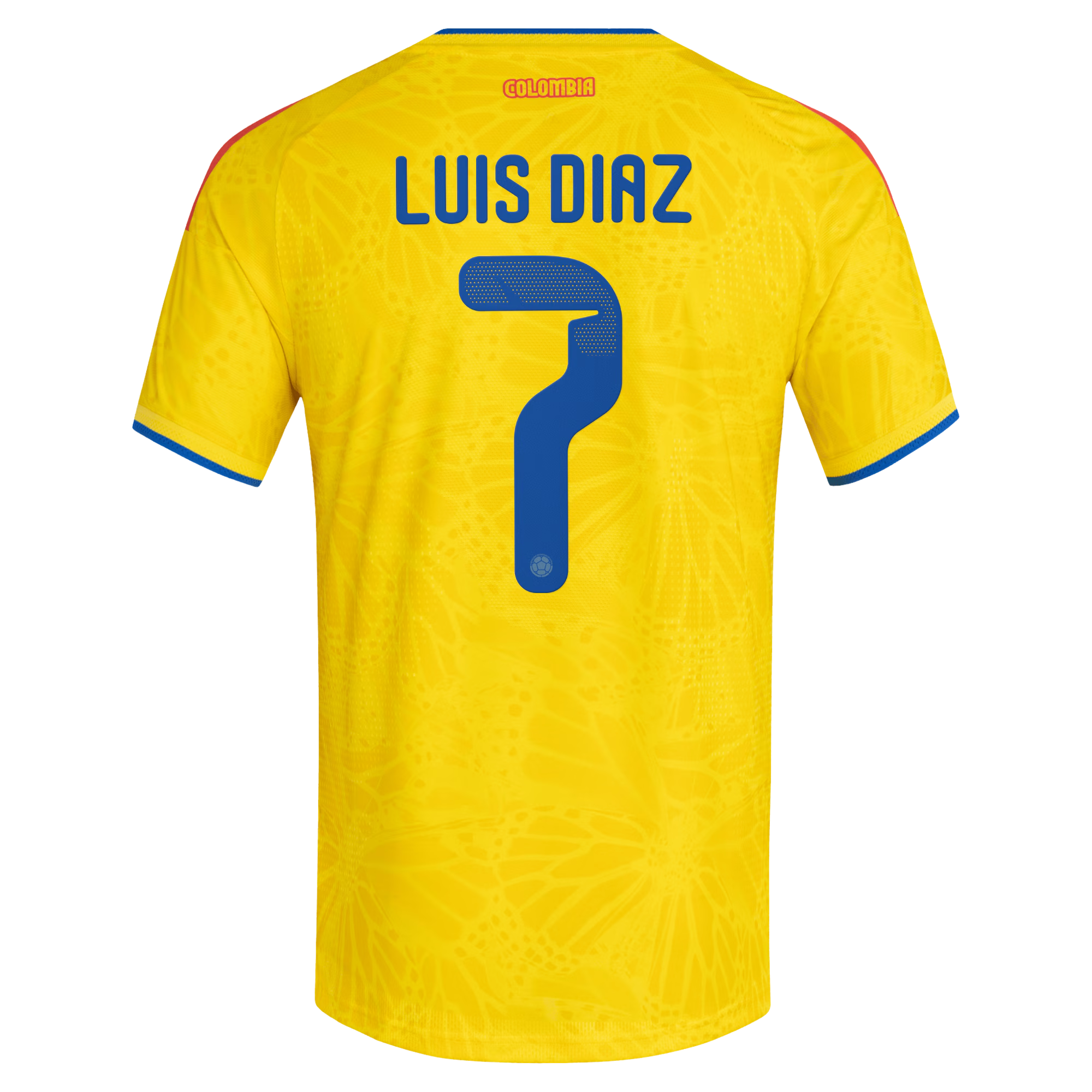 Espoor™ adidas Colombia National Team 2026 Home Player Edition Jersey – Luis Diaz #7 – Yellow