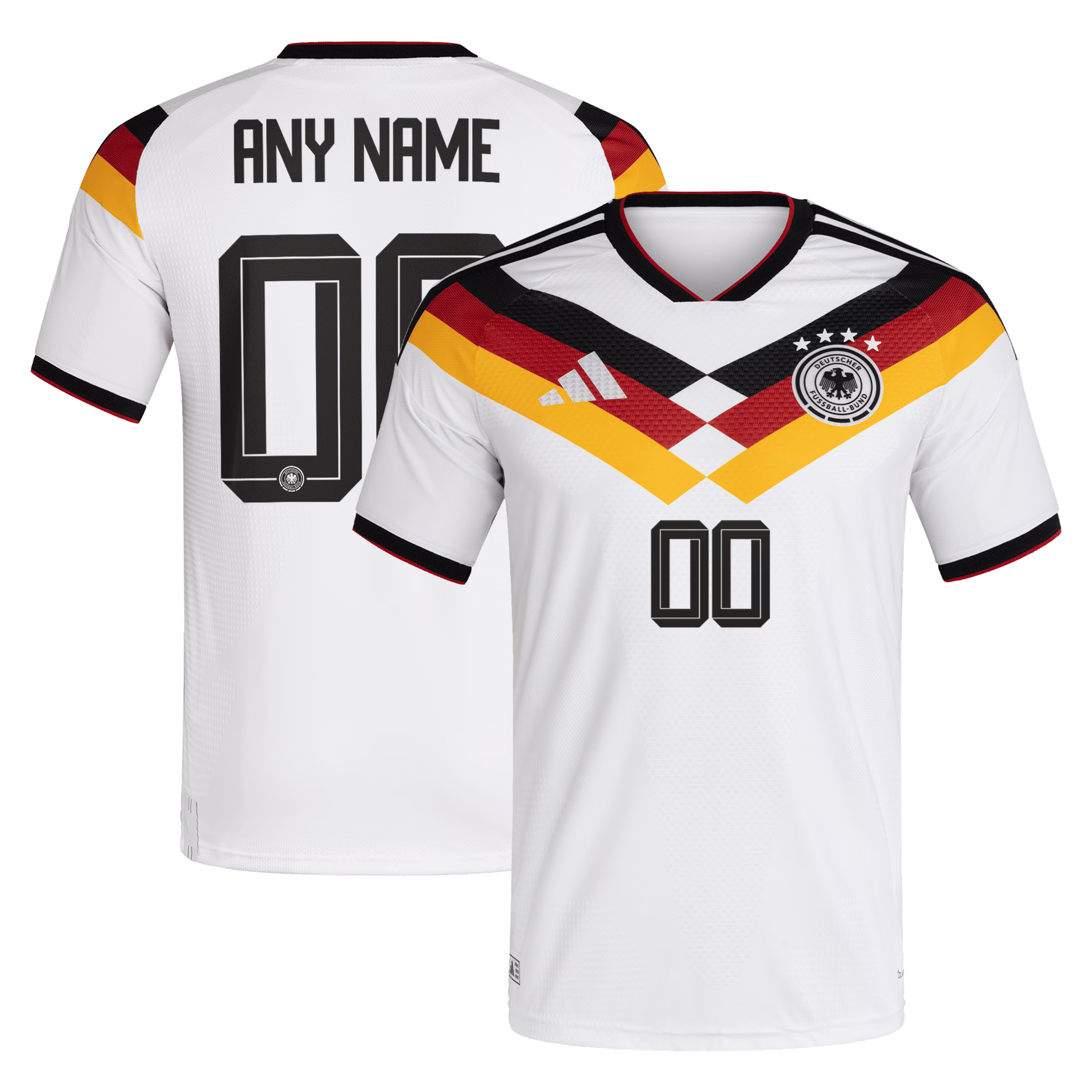 Espoor™ adidas Germany National Team 2026 Home Player Edition Custom Jersey – White/Black/Gold