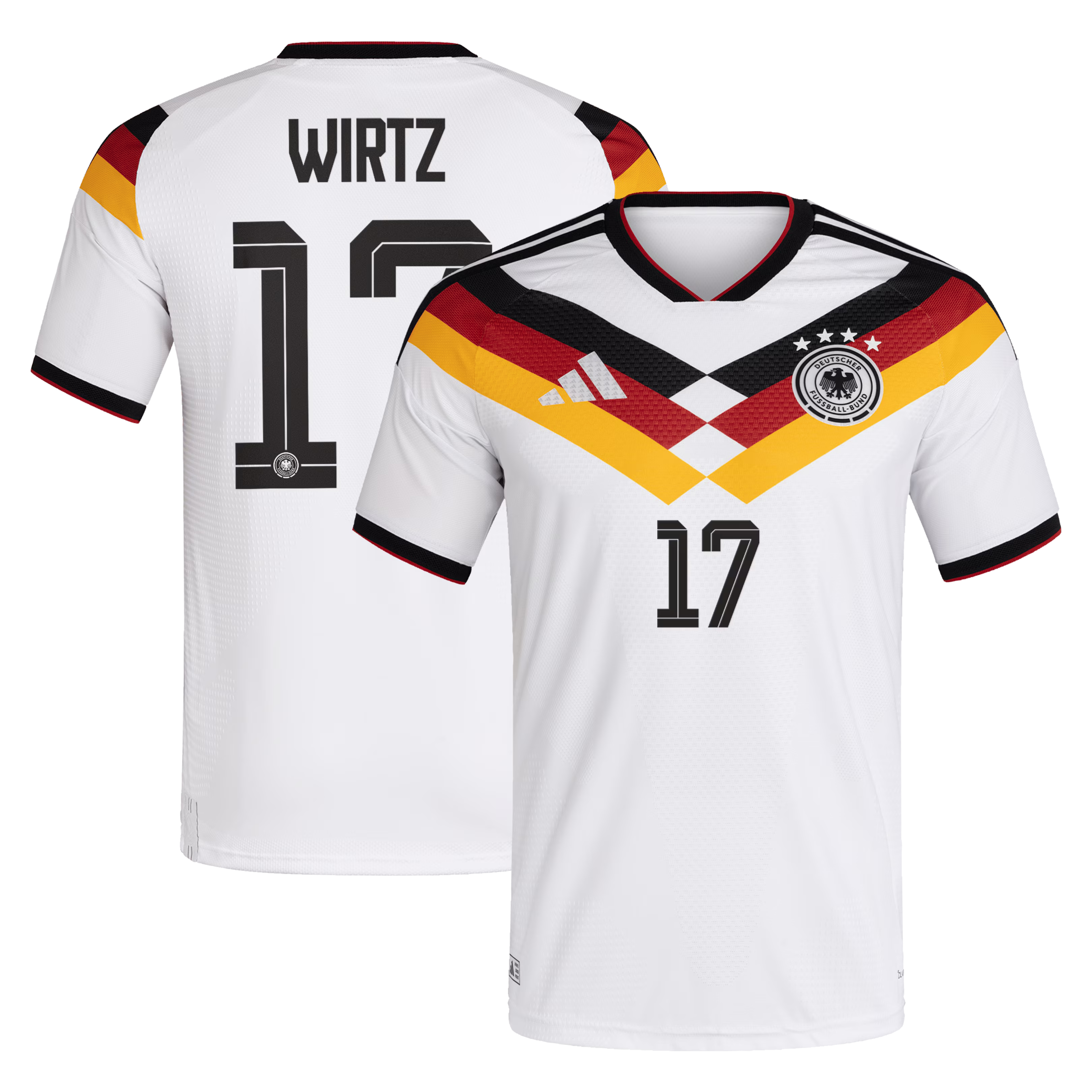 Espoor™ 2026 Gadidas Germany National Team 2026 Home Player Edition Jersey – Florian Wirtz #17 – White/Black/Goldermany Home Player Jersey #17 - White (Florian Wirtz)