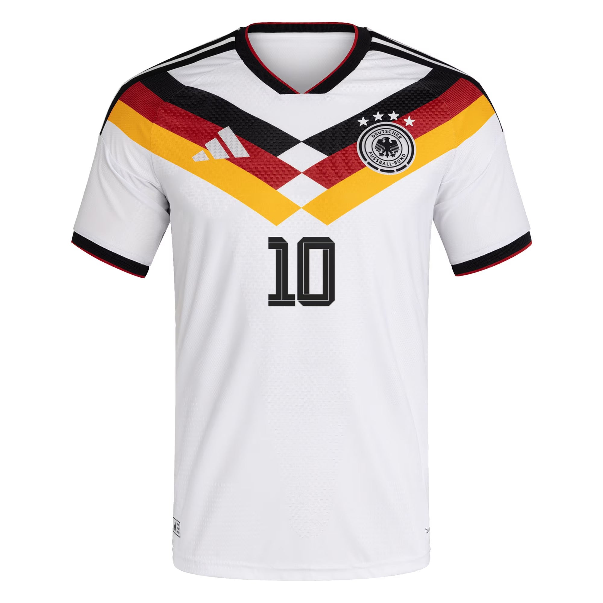 Espoor™ adidas Germany National Team 2026 Home Player Edition Jersey – Jamal Musiala #10 – White/Black/Gold