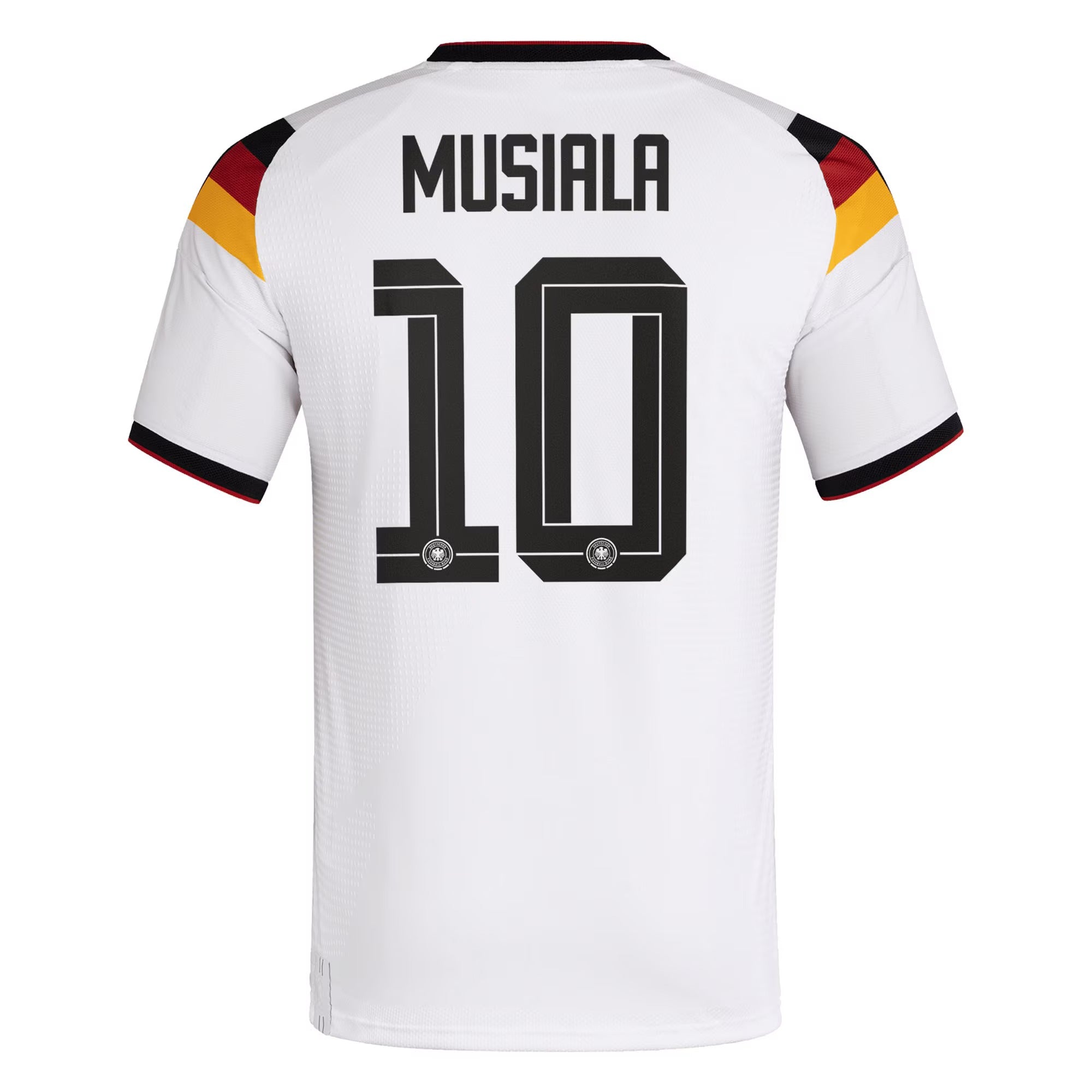 Espoor™ adidas Germany National Team 2026 Home Player Edition Jersey – Jamal Musiala #10 – White/Black/Gold