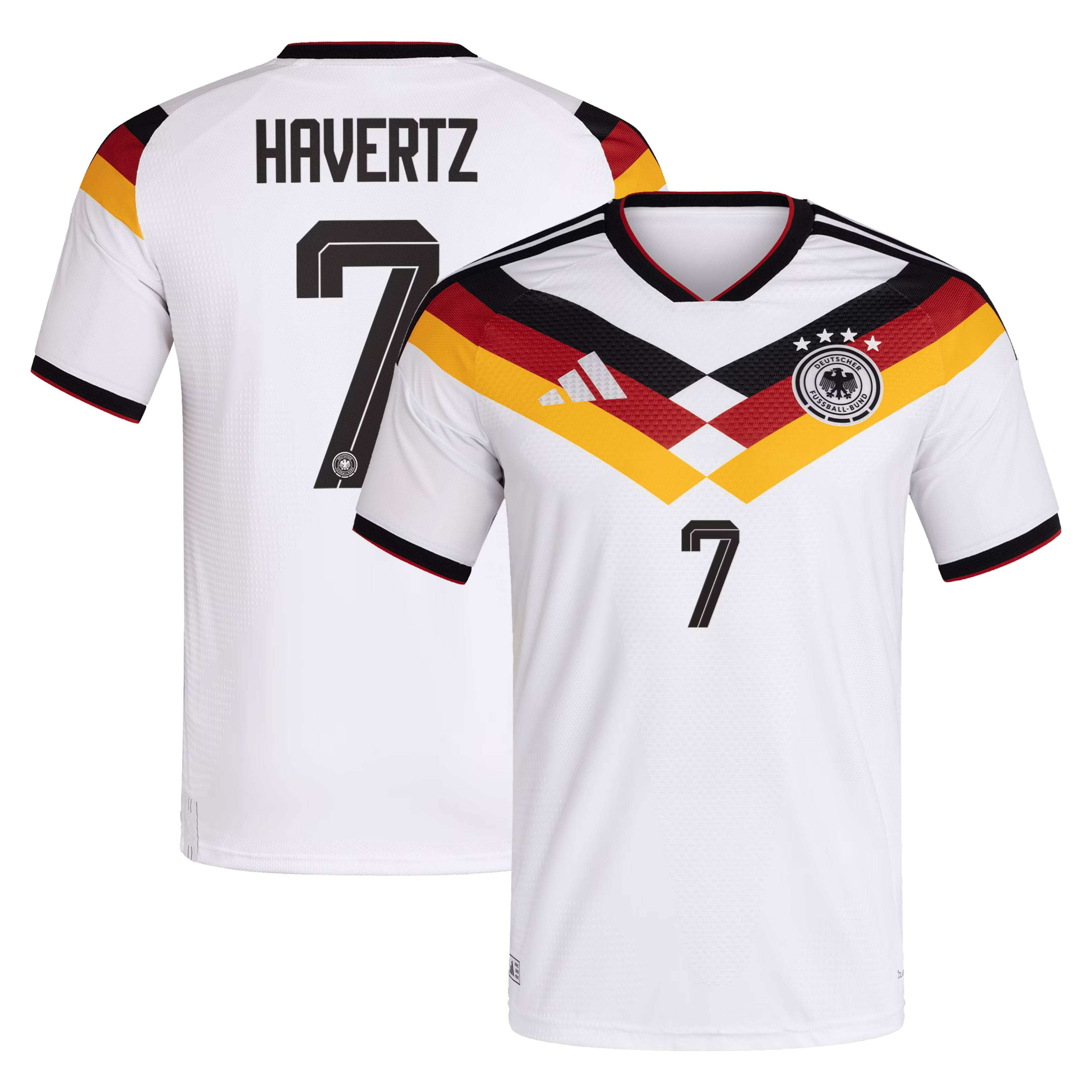 Espoor™ adidas Germany National Team 2026 Home Player Edition Jersey – Kai Havertz #7 – White/Black/Gold
