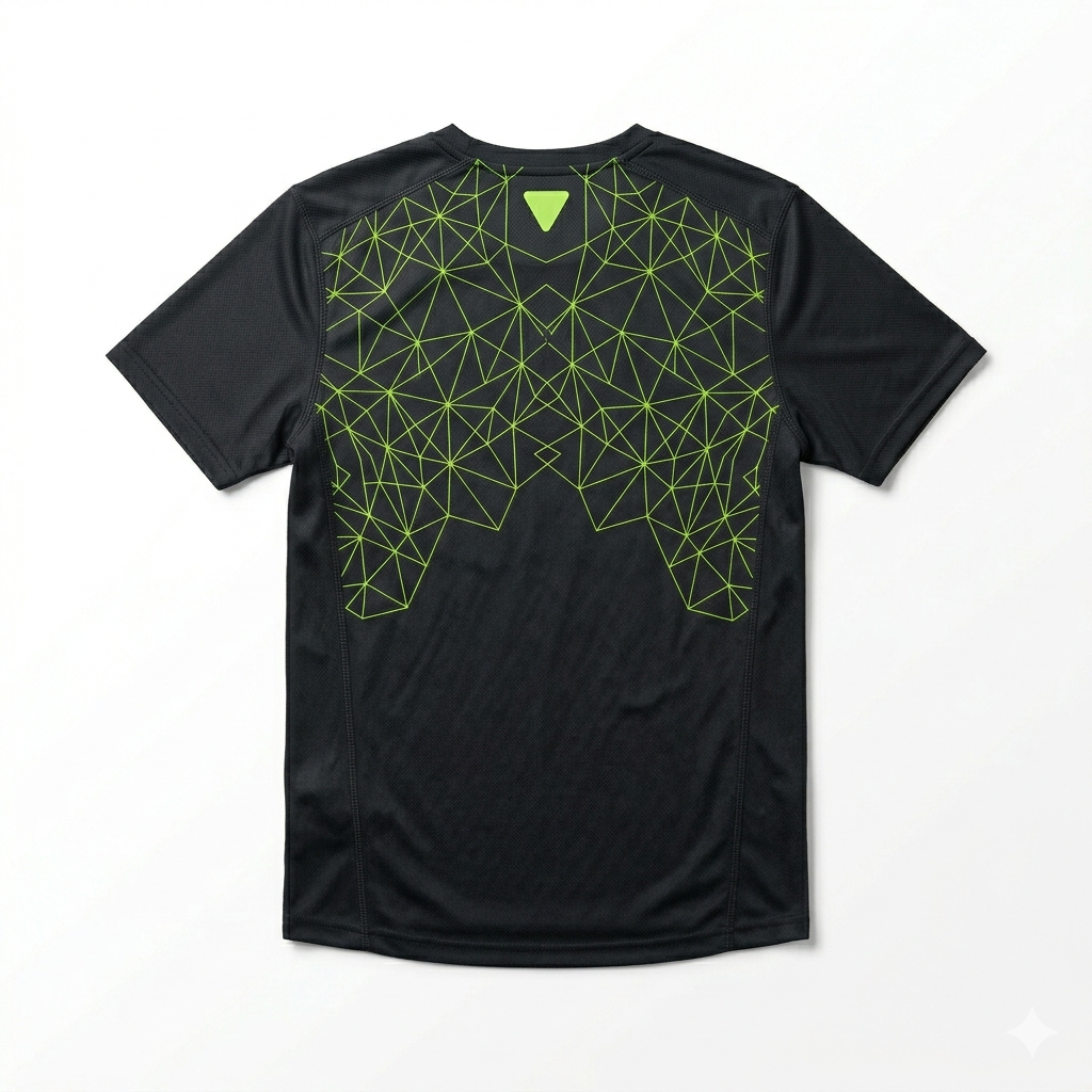 espoor™ Men's Aero-Fuse Geometric Running Jersey - Obsidian & Volt Speed Kit