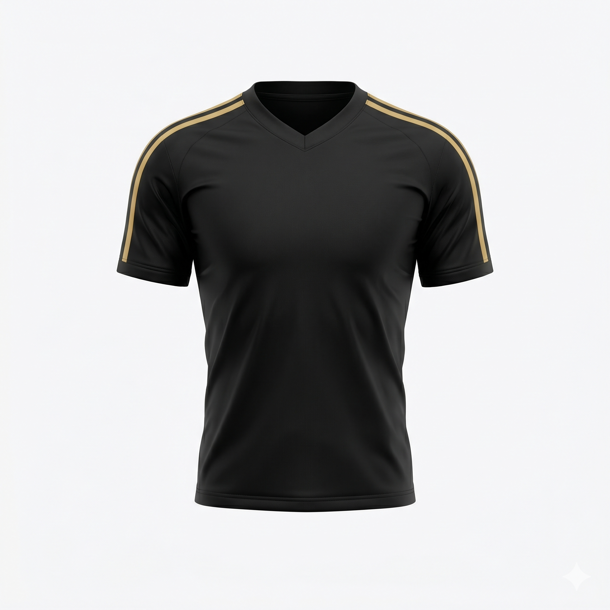 espoor™ Men's Elite Knight Soccer Jersey - Black & Gold Performance Edition