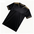 espoor™ Men's Elite Knight Soccer Jersey - Black with Gold Stripe Performance Fit