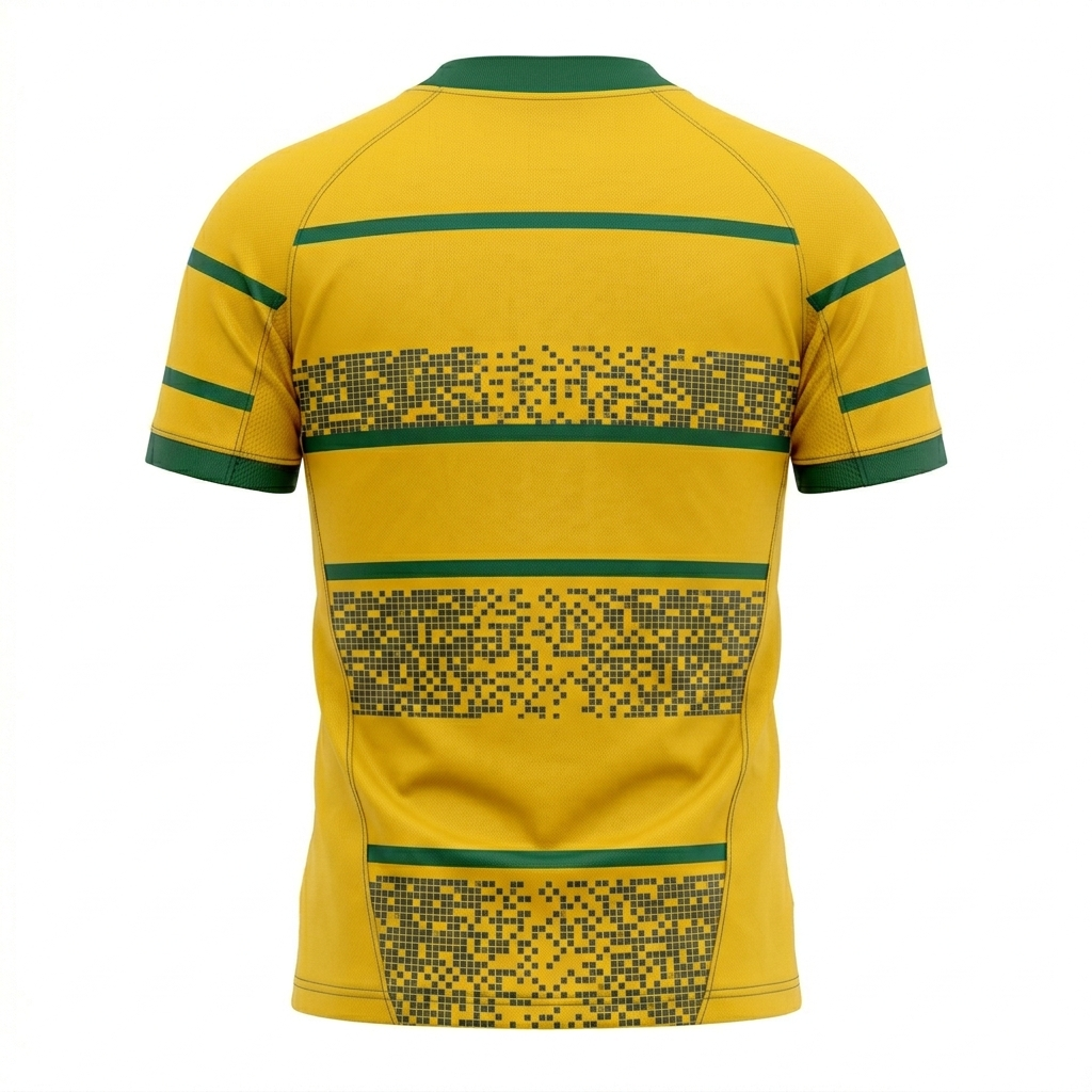 espoor™ Men's Pro-Contact Yellow & Green Rugby Jersey - Performance Fit Athletic Shield