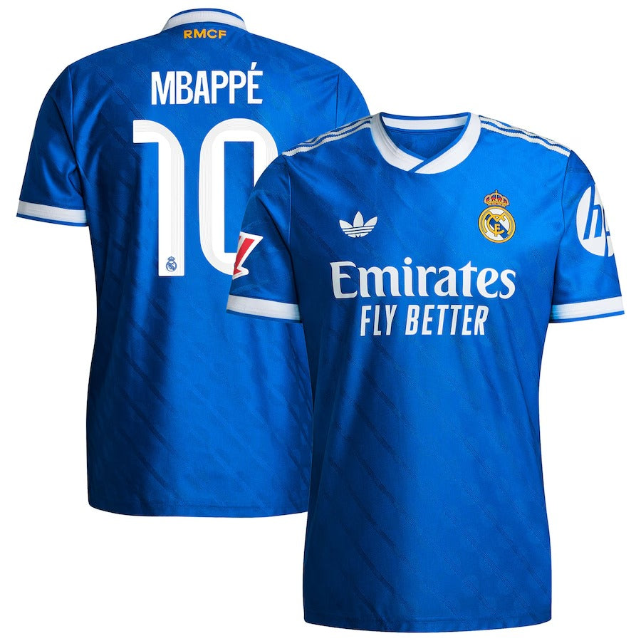 Espoor™ Kylian Mbappé Real Madrid adidas 2025/26 Third Authentic Player Jersey - Blue